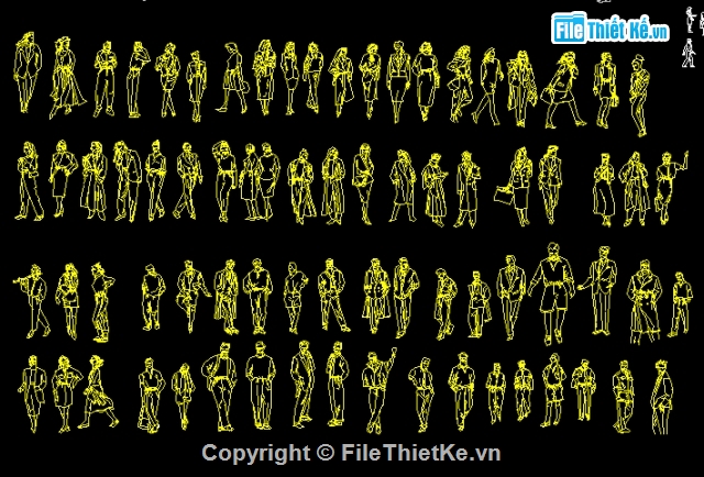 Thư viện cad các mẫu người tùy ý chọn ghép cảnh - Ảnh 2